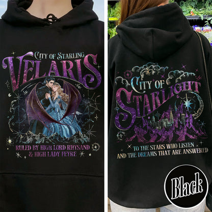 Velaris Acotar Hoodie, Velaris City of Starlight Hoodie, Feyre and Rhysand Hoodie