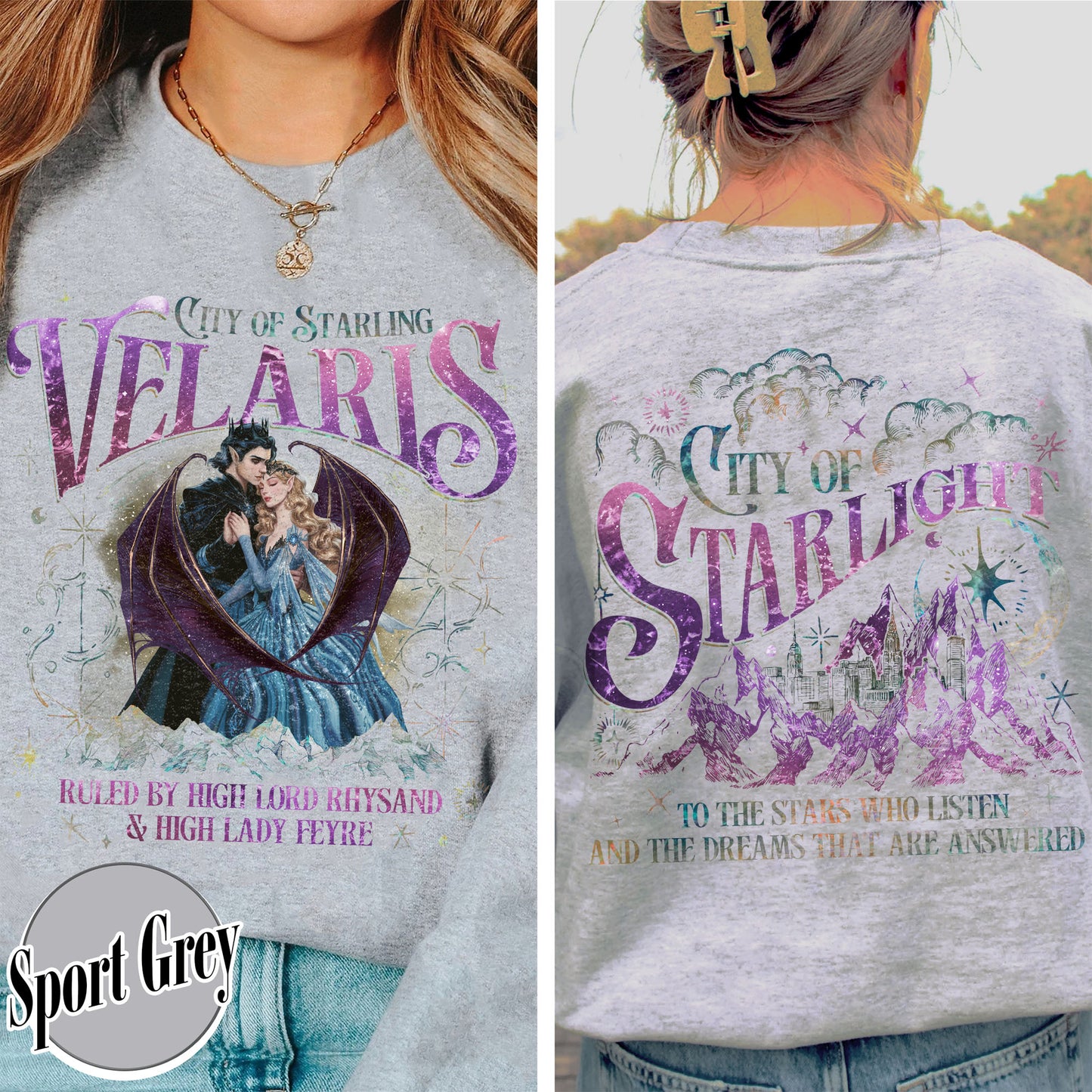 Velaris Acotar Sweatshirt, Velaris City of Starlight Sweatshirt, Feyre and Rhysand Sweatshirt