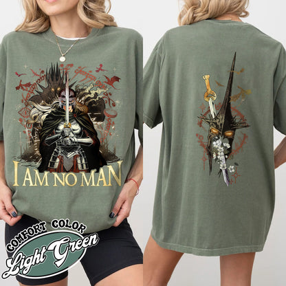 I Am No Man Comfort Color Shirt, Fantasy Dragon Bookish Shirt, Fantasy Merch Comfort Colors Shirt, Fantasy Book Lover Shirt, Book Gift