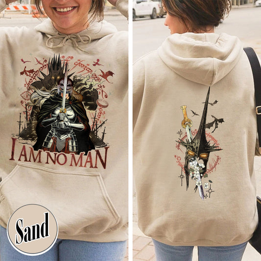 Fantasy Book Lover Hoodie, I Am No Man Hoodie, Fantasy Dragon Bookish Hoodie