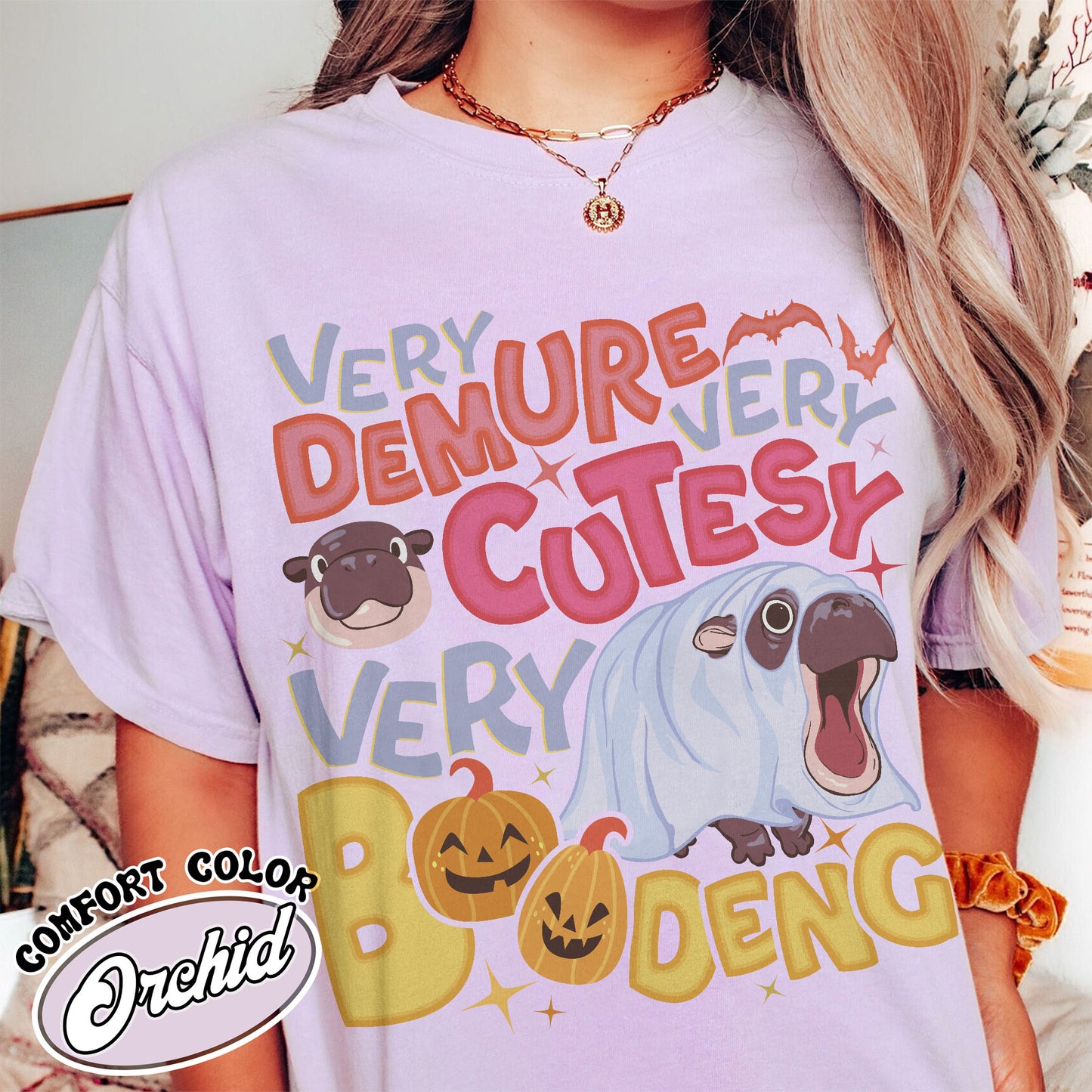 Very Demure Very Cutesy Very Boo Deng Shirt, Baby Hippo Moo Deng Shirt, Boo Deng Shirt, Moo Deng Shirt, Moo Deng Halloween Shirt, Hippo Lover