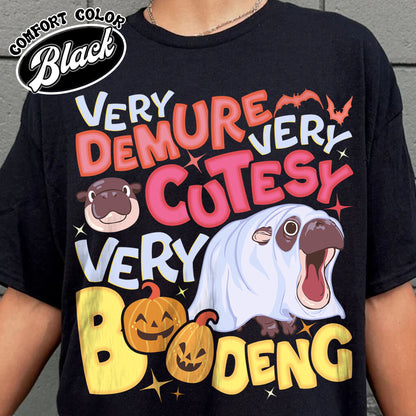 Very Demure Very Cutesy Very Boo Deng Shirt, Baby Hippo Moo Deng Shirt, Boo Deng Shirt, Moo Deng Shirt, Moo Deng Halloween Shirt, Hippo Lover