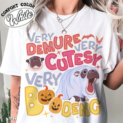 Very Demure Very Cutesy Very Boo Deng Shirt, Baby Hippo Moo Deng Shirt, Boo Deng Shirt, Moo Deng Shirt, Moo Deng Halloween Shirt, Hippo Lover