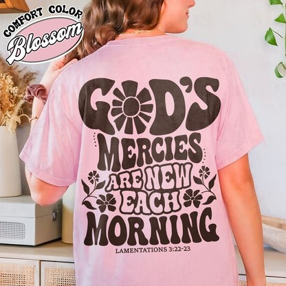 Boho Christian Shirt, Jesus Shirt, His Mercies Are New Shirts, Bible Verse Shirt, Aesthetic Christian Shirt, Christian Streetwear Tees, Jesus Tee