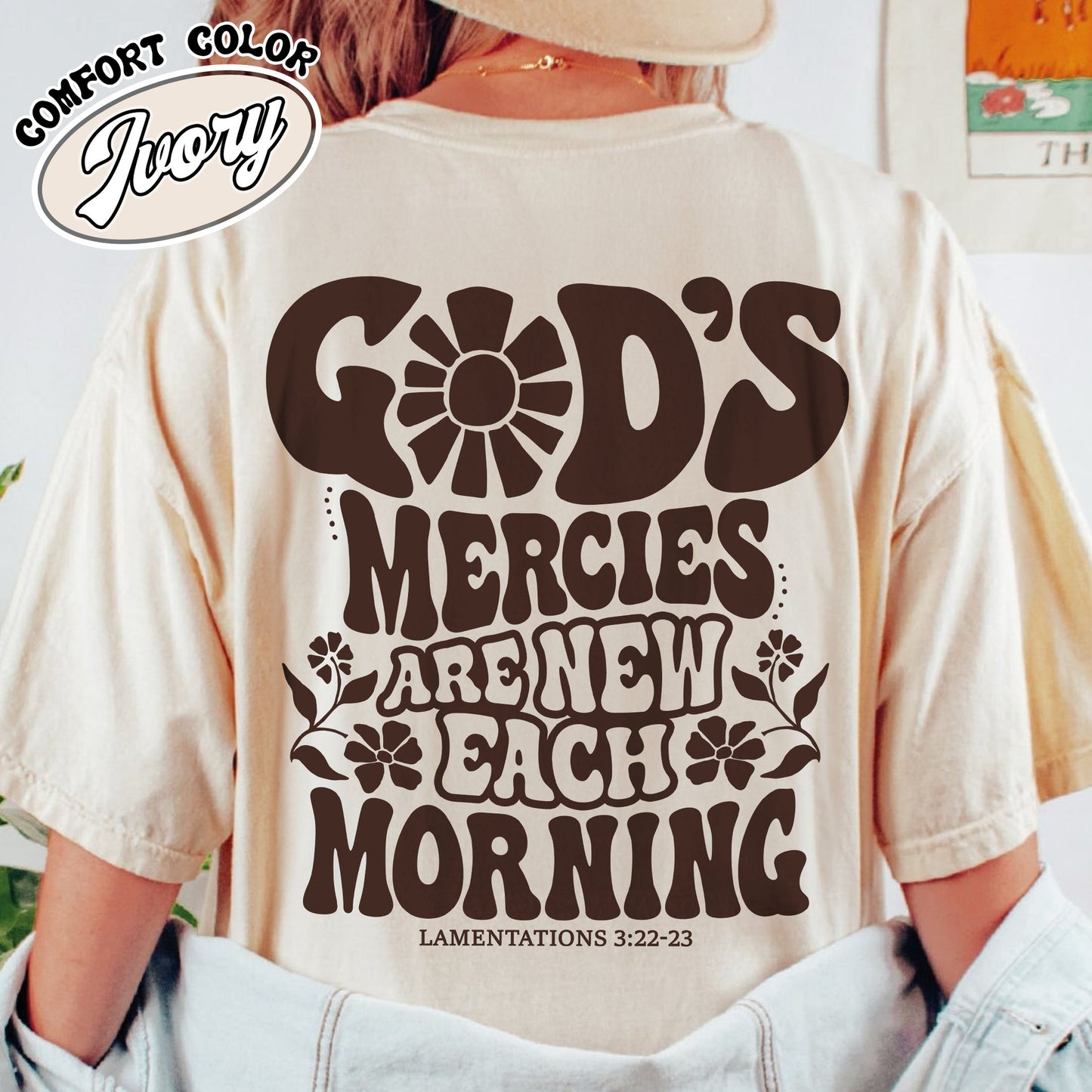 Boho Christian Shirt, Jesus Shirt, His Mercies Are New Shirts, Bible Verse Shirt, Aesthetic Christian Shirt, Christian Streetwear Tees, Jesus Tee