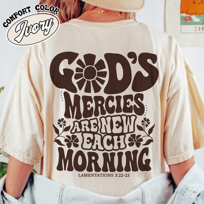 Boho Christian Shirt, Jesus Shirt, His Mercies Are New Shirts, Bible Verse Shirt, Aesthetic Christian Shirt, Christian Streetwear Tees, Jesus Tee