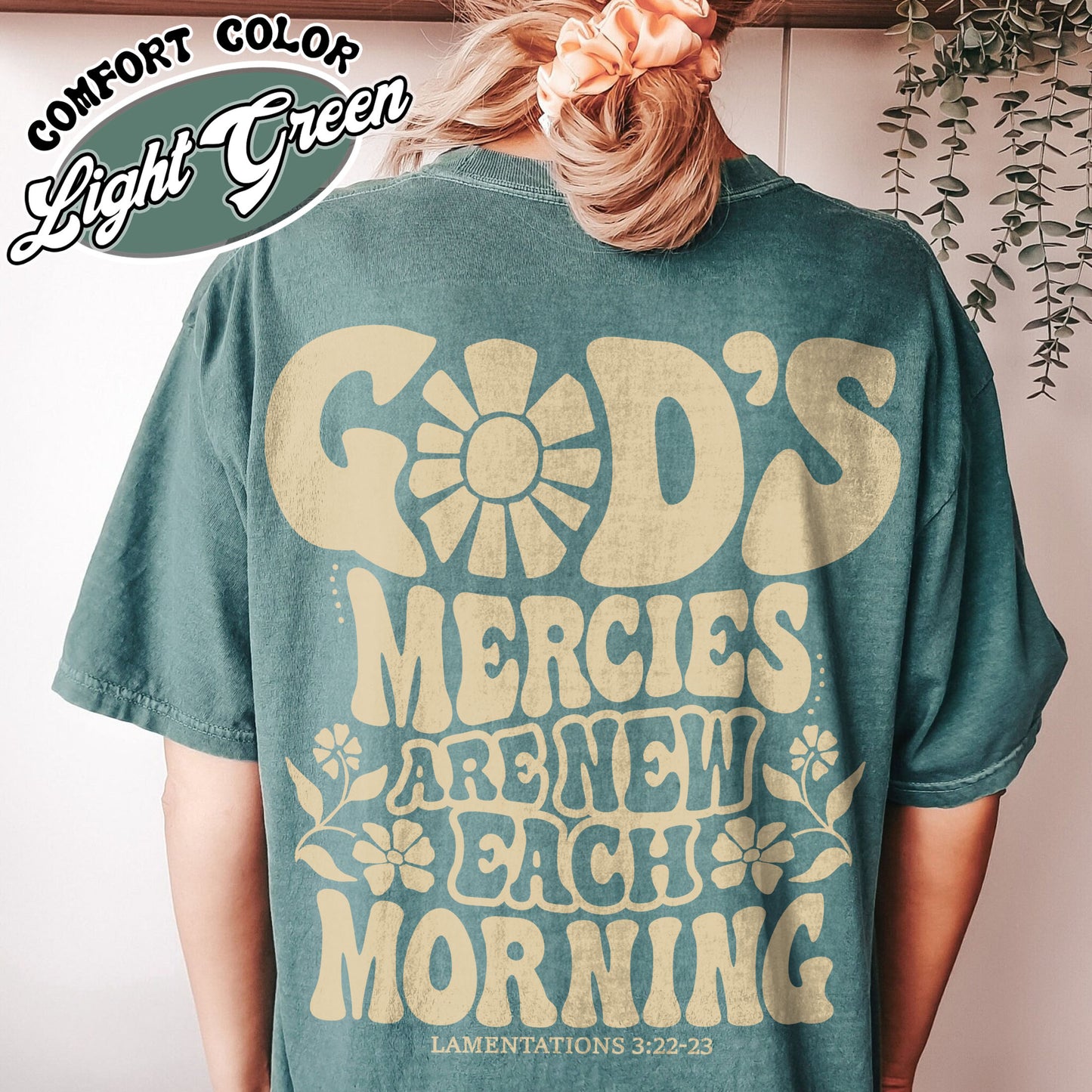 Boho Christian Shirt, Jesus Shirt, His Mercies Are New Shirts, Bible Verse Shirt, Aesthetic Christian Shirt, Christian Streetwear Tees, Jesus Tee