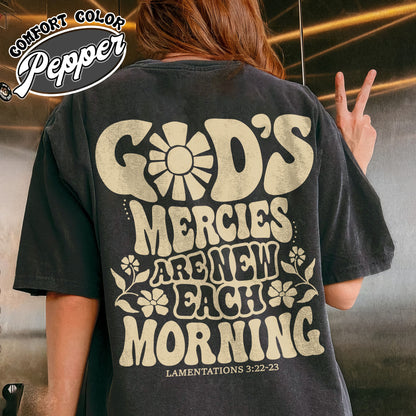 Boho Christian Shirt, Jesus Shirt, His Mercies Are New Shirts, Bible Verse Shirt, Aesthetic Christian Shirt, Christian Streetwear Tees, Jesus Tee