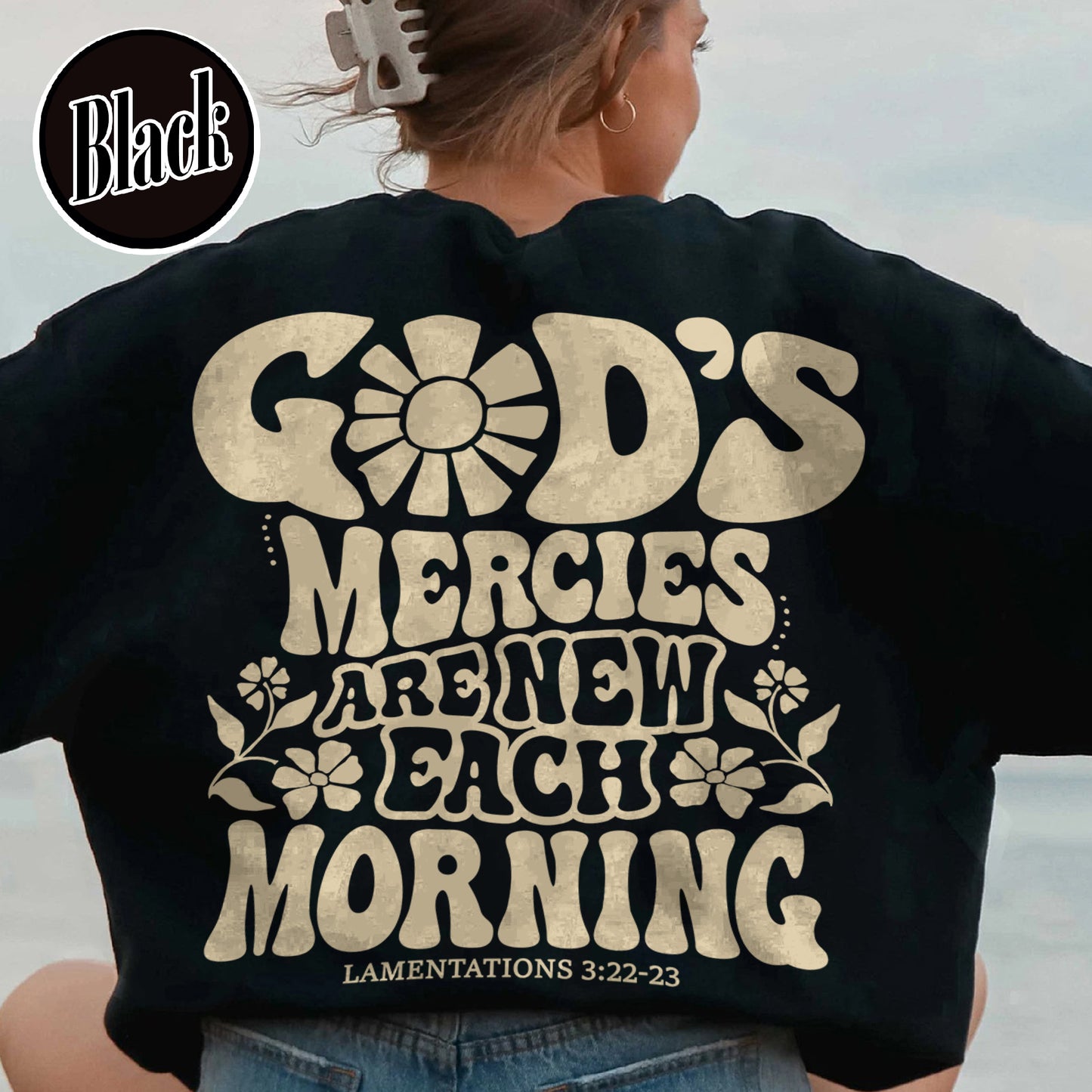 Boho Christian Sweatshirt, Jesus Sweatshirt, His Mercies Are New Sweatshirt, Bible Verse Sweatshirt, Aesthetic Christian Sweatshirt, Christian Streetwear Sweatshirt, Jesus Sweatshirt