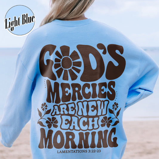 Boho Christian Sweatshirt, Jesus Sweatshirt, His Mercies Are New Sweatshirt, Bible Verse Sweatshirt, Aesthetic Christian Sweatshirt, Christian Streetwear Sweatshirt, Jesus Sweatshirt