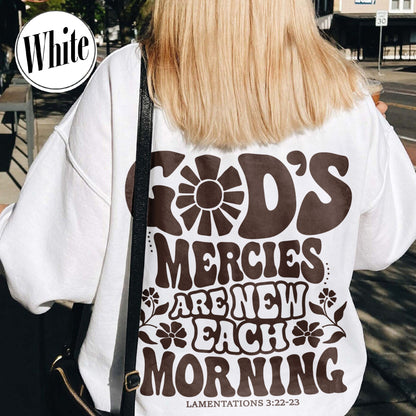 Boho Christian Sweatshirt, Jesus Sweatshirt, His Mercies Are New Sweatshirt, Bible Verse Sweatshirt, Aesthetic Christian Sweatshirt, Christian Streetwear Sweatshirt, Jesus Sweatshirt