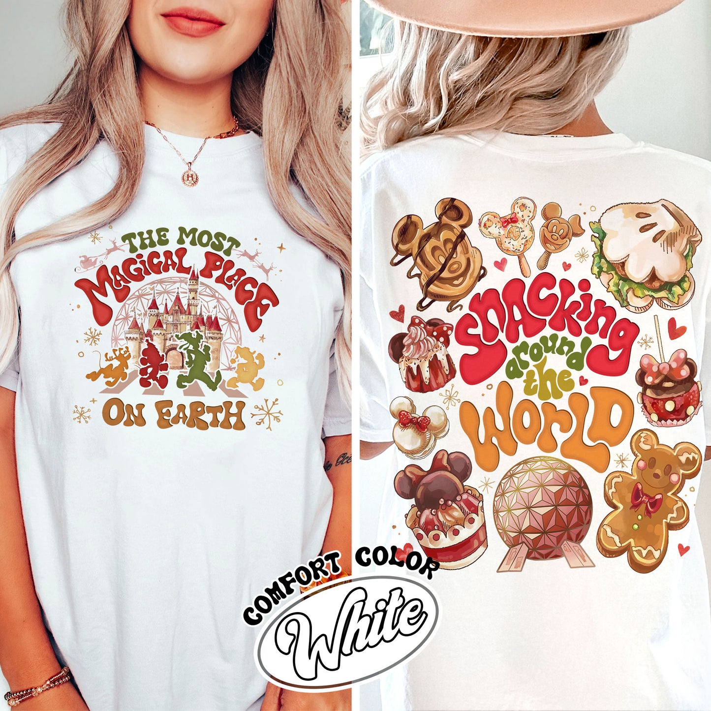 The Most Magical Place on Earth Shirt, Snacking Around the World Shirt, Cookies Christmas Family, Magic Kingdom Christmas, Family Trip Shirt