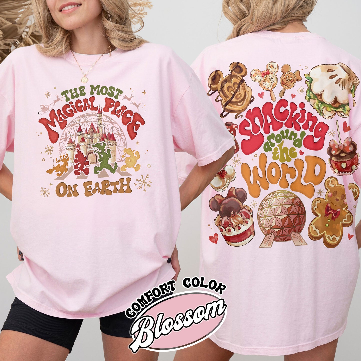 The Most Magical Place on Earth Shirt, Snacking Around the World Shirt, Cookies Christmas Family, Magic Kingdom Christmas, Family Trip Shirt