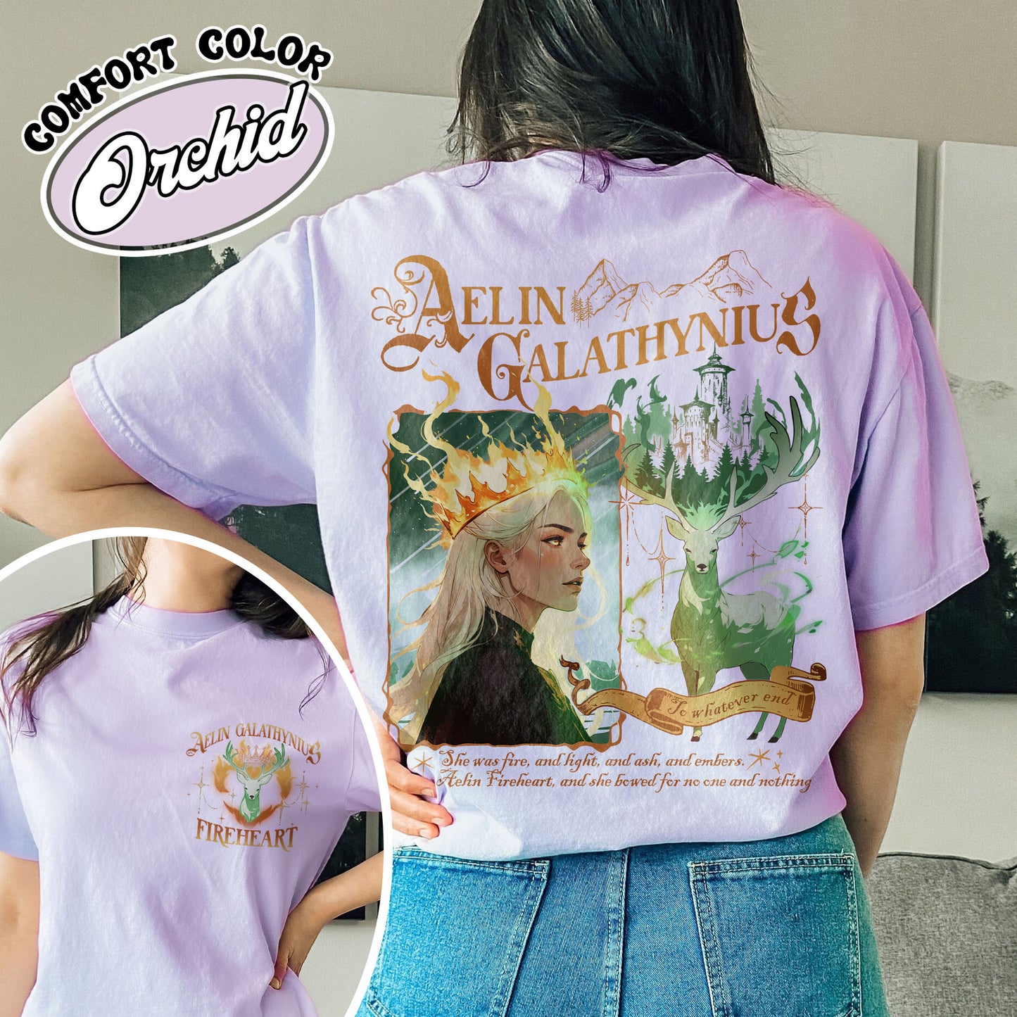 Aelin Galathynius Fireheart Shirt, Aelin Galathynius Shirt, Tog Shirt, Fireheart Queen Aelin Shirt, Fireheart Shirt, Terrasen to Whatever End