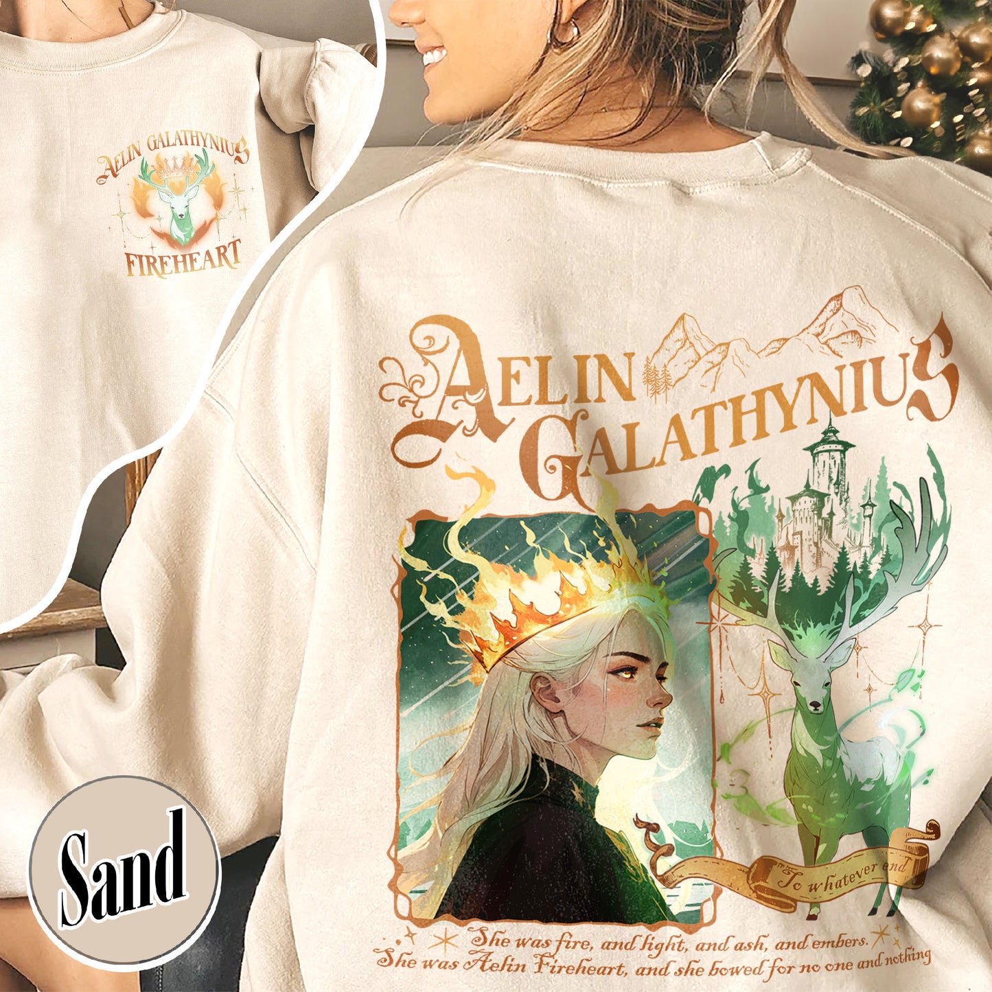 Aelin Galathynius Fireheart Sweatshirt, Aelin Galathynius Sweatshirt, Tog Sweatshirt, Fireheart Queen Aelin Sweatshirt, Fireheart Sweatshirt, Terrasen to Whatever End