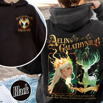 Aelin Galathynius Fireheart Hoodie, Aelin Galathynius Hoodie, Tog Hoodie, Fireheart Queen Aelin Hoodie, Fireheart Hoodie, Terrasen to Whatever End