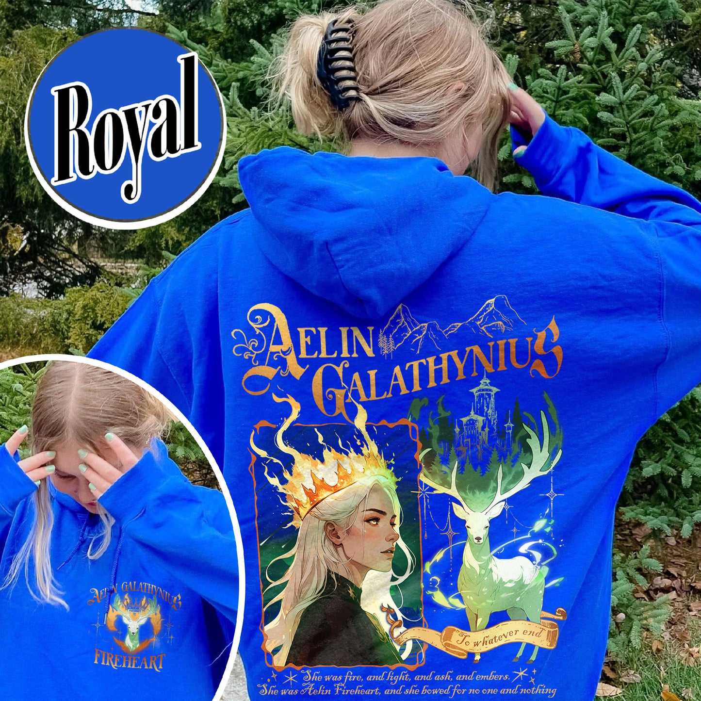 Aelin Galathynius Fireheart Hoodie, Aelin Galathynius Hoodie, Tog Hoodie, Fireheart Queen Aelin Hoodie, Fireheart Hoodie, Terrasen to Whatever End