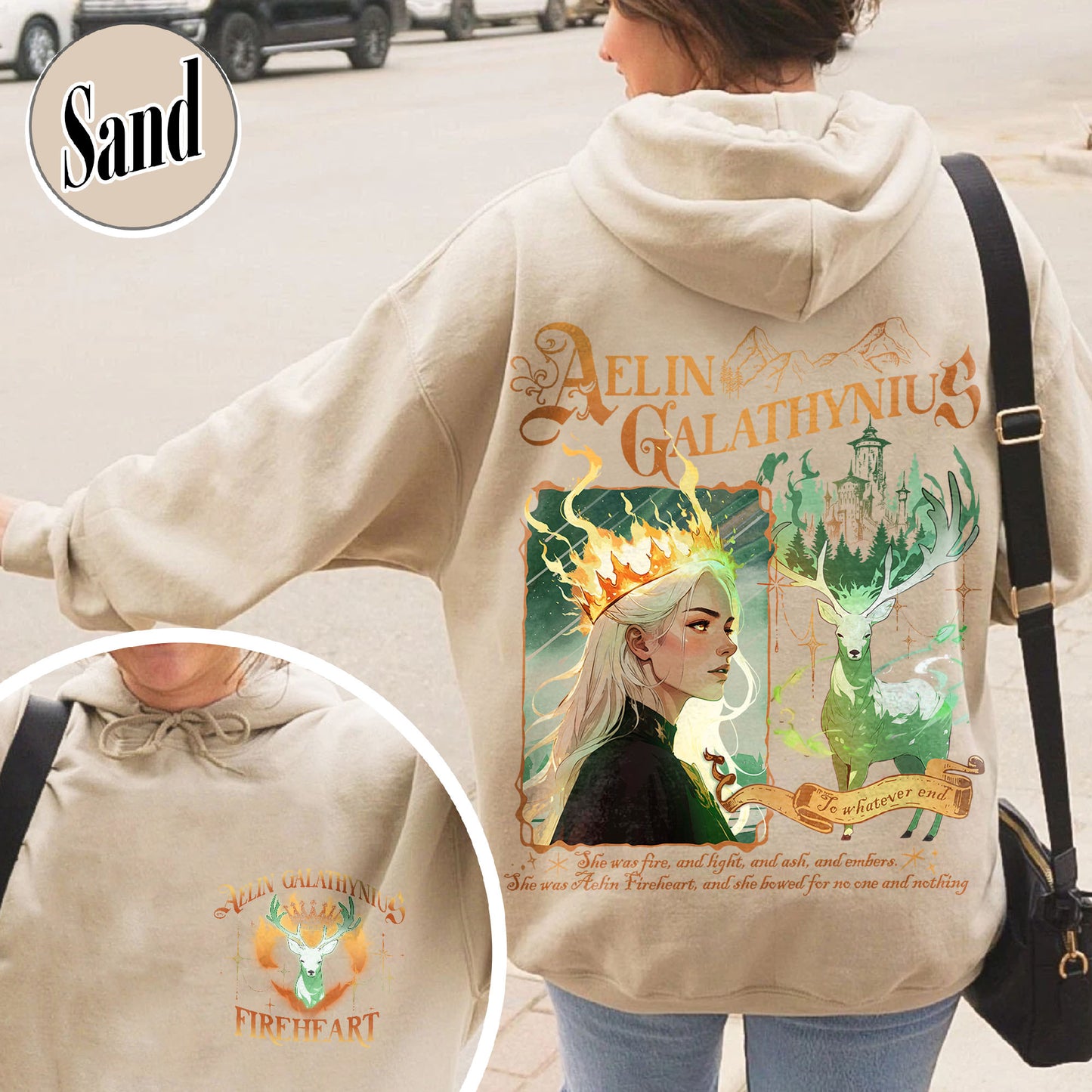 Aelin Galathynius Fireheart Hoodie, Aelin Galathynius Hoodie, Tog Hoodie, Fireheart Queen Aelin Hoodie, Fireheart Hoodie, Terrasen to Whatever End