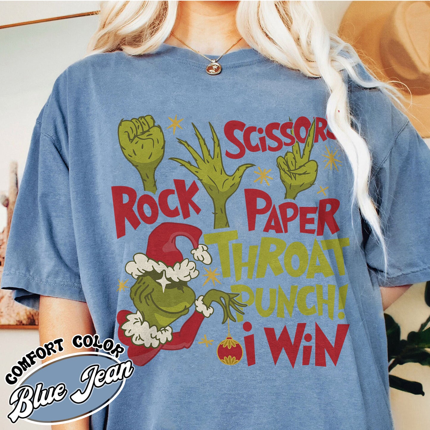 Rock Paper Scissors Shirt, Christmas Monster Shirt, Rock Paper Scissors Christmas Shirt, Rock Paper Scissors I Win Shirt, Christmas Movie Shirt