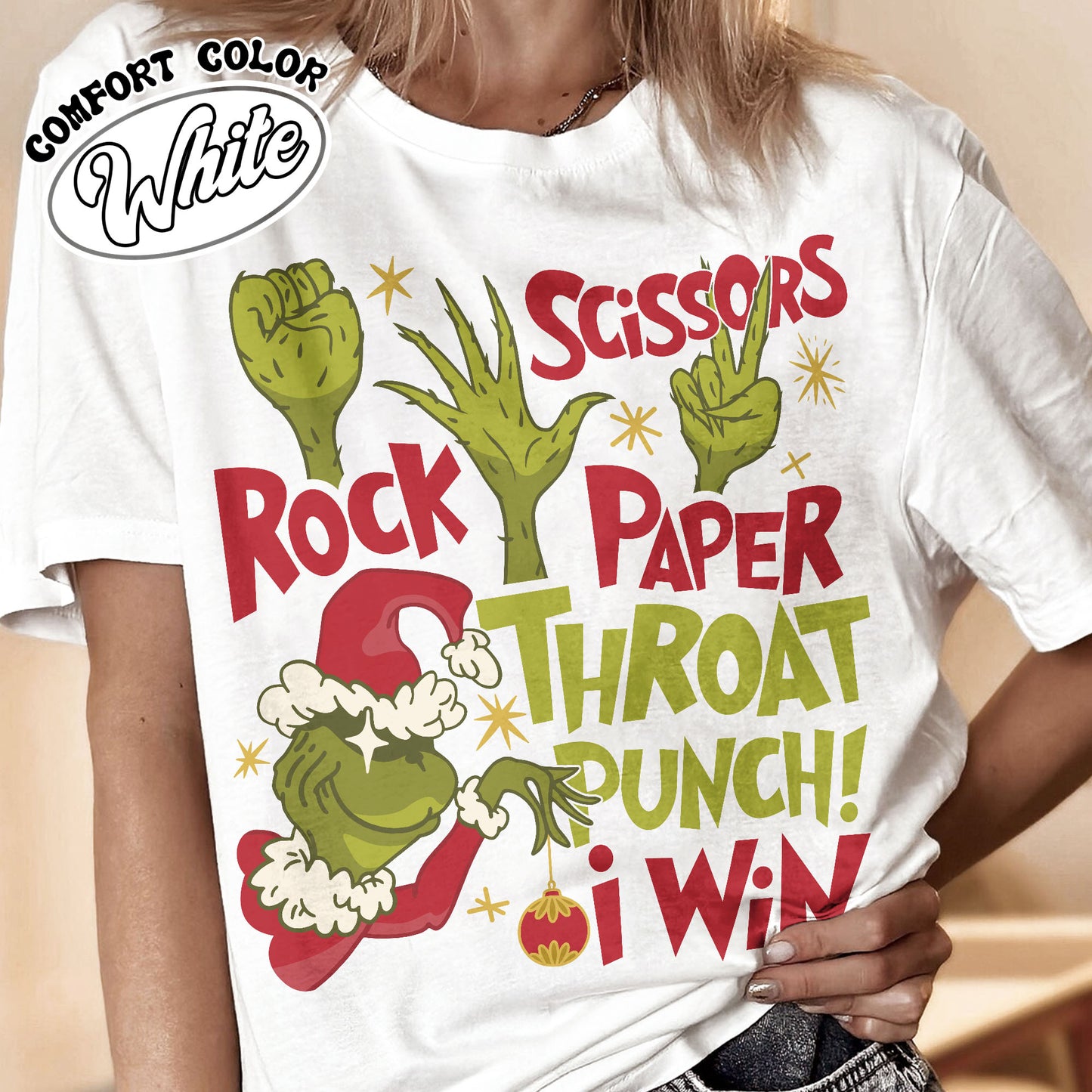 Rock Paper Scissors Shirt, Christmas Monster Shirt, Rock Paper Scissors Christmas Shirt, Rock Paper Scissors I Win Shirt, Christmas Movie Shirt