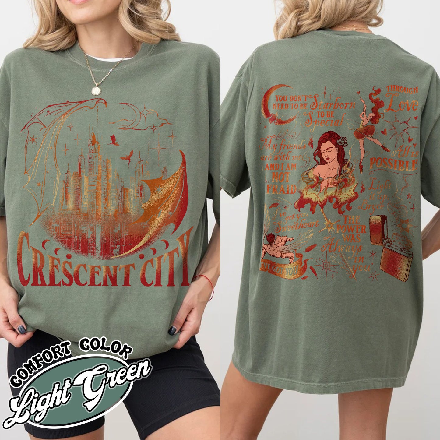 Crescent City T Shirts, Lunathion Crescent City Shirt, Light It Up Crescent City, Bookworm Shirt, Book Shirt, Bookish Shirt, Book Club Shirt