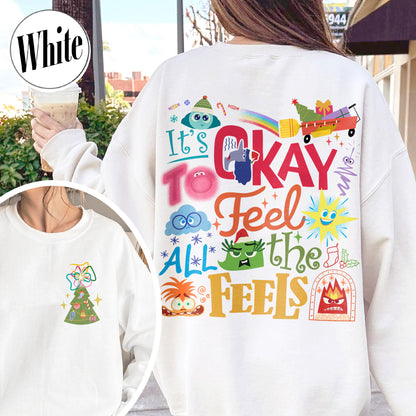 Its Okay To Feel All the Feels Sweatshirt, Its Okay To Feel All the Feels Kids, It Is Okay To Feel, Mental Health Sweatshirt, Christmas All the Feels