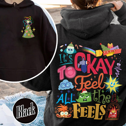 Its Okay To Feel All the Feels Hoodie, Its Okay To Feel All the Feels Kids, It Is Okay To Feel, Mental Health Hoodie, Christmas All the Feels