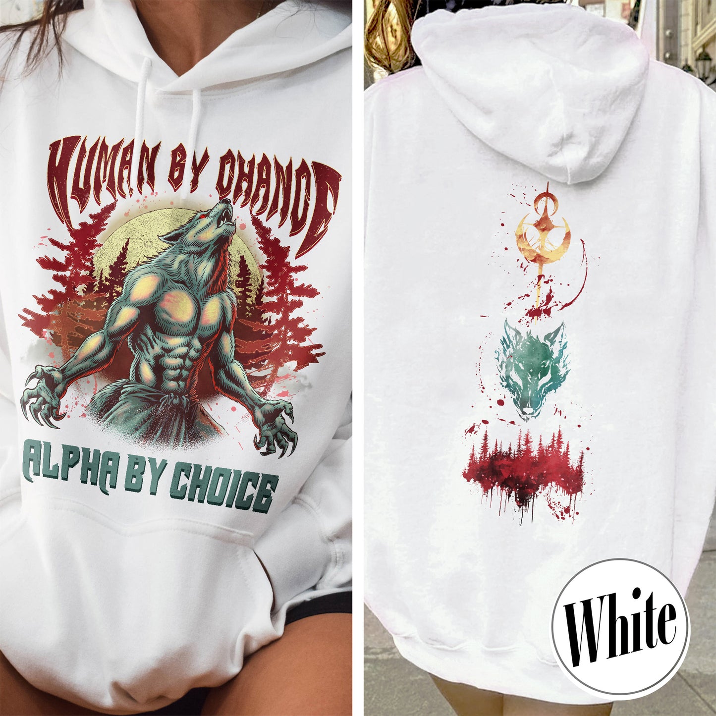 Alpha by Choice Hoodie, Human by Chance Alpha by Choice Hoodie, Mental Health Hoodie, Wolf Sigma, Wolf Ripping Hoodie Meme Funny Hoodie, Wolf Meme