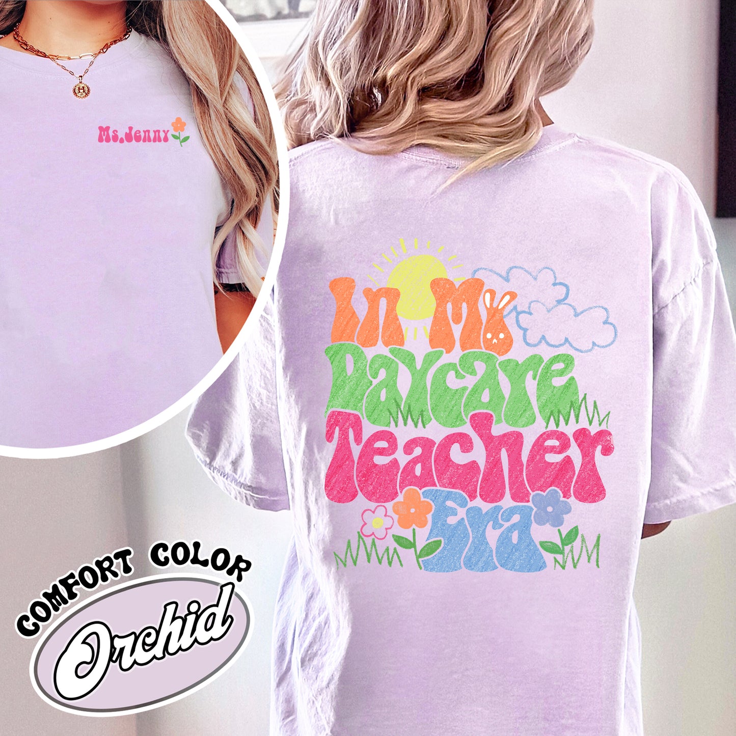 Daycare Teacher Comfort Color Shirt, Daycare Teacher Shirt, in My Daycare Teacher Era , Daycare Teacher Gift Funny, Day Care Teacher Gift