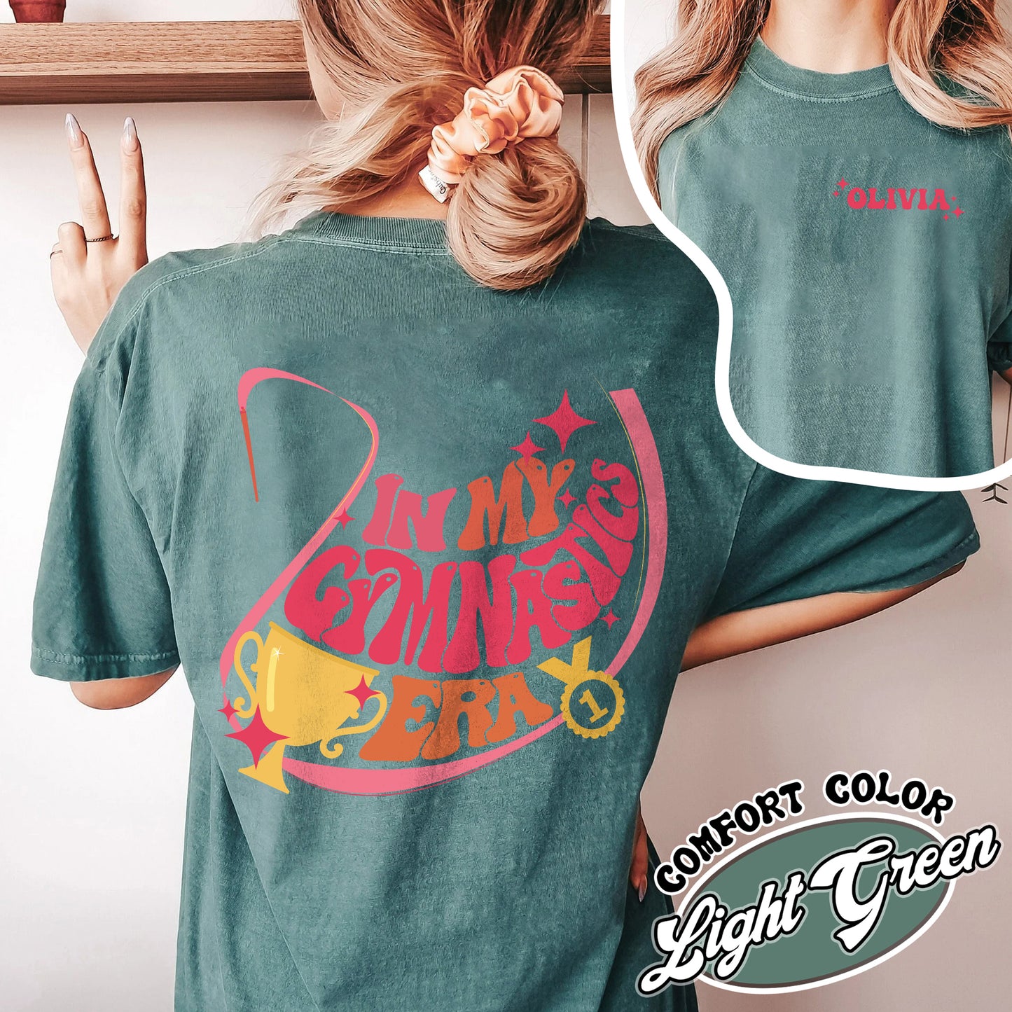 Gymnastics Era Comfort Color Shirt, In My Gymnast Era shirt, Girls Gymnastics, Gymnastics Shirt, Personalized Name ,Gymnastics Shirt