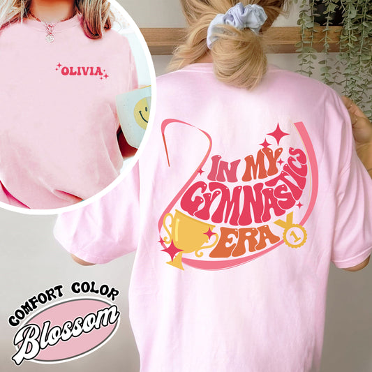 Gymnastics Era Comfort Color Shirt, In My Gymnast Era shirt, Girls Gymnastics, Gymnastics Shirt, Personalized Name ,Gymnastics Shirt