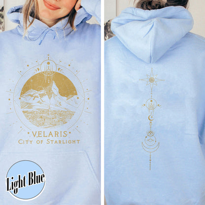 Velaris Starlight Hoodie, Velaris City Of Starlight, Sjm Merch Velaris Hoodie, Velaris Hoodie, Velaris Hoodie Night Court Hoodie