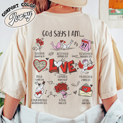 Bible Verse Comfort Color Shirt, Christian Valentines Day Shirt