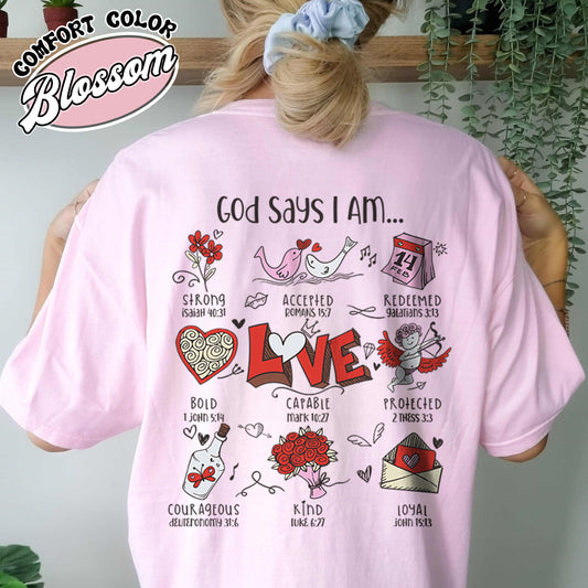 Bible Verse Comfort Color Shirt, Christian Valentines Day Shirt