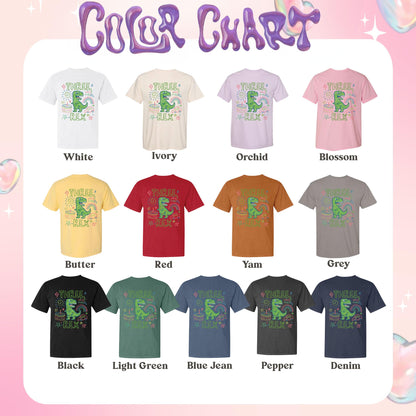 Family Comfort Color Shirt, Custom Name MamaSaurus Dada Saurus Shirt, Custom Birthday Boy Shirt