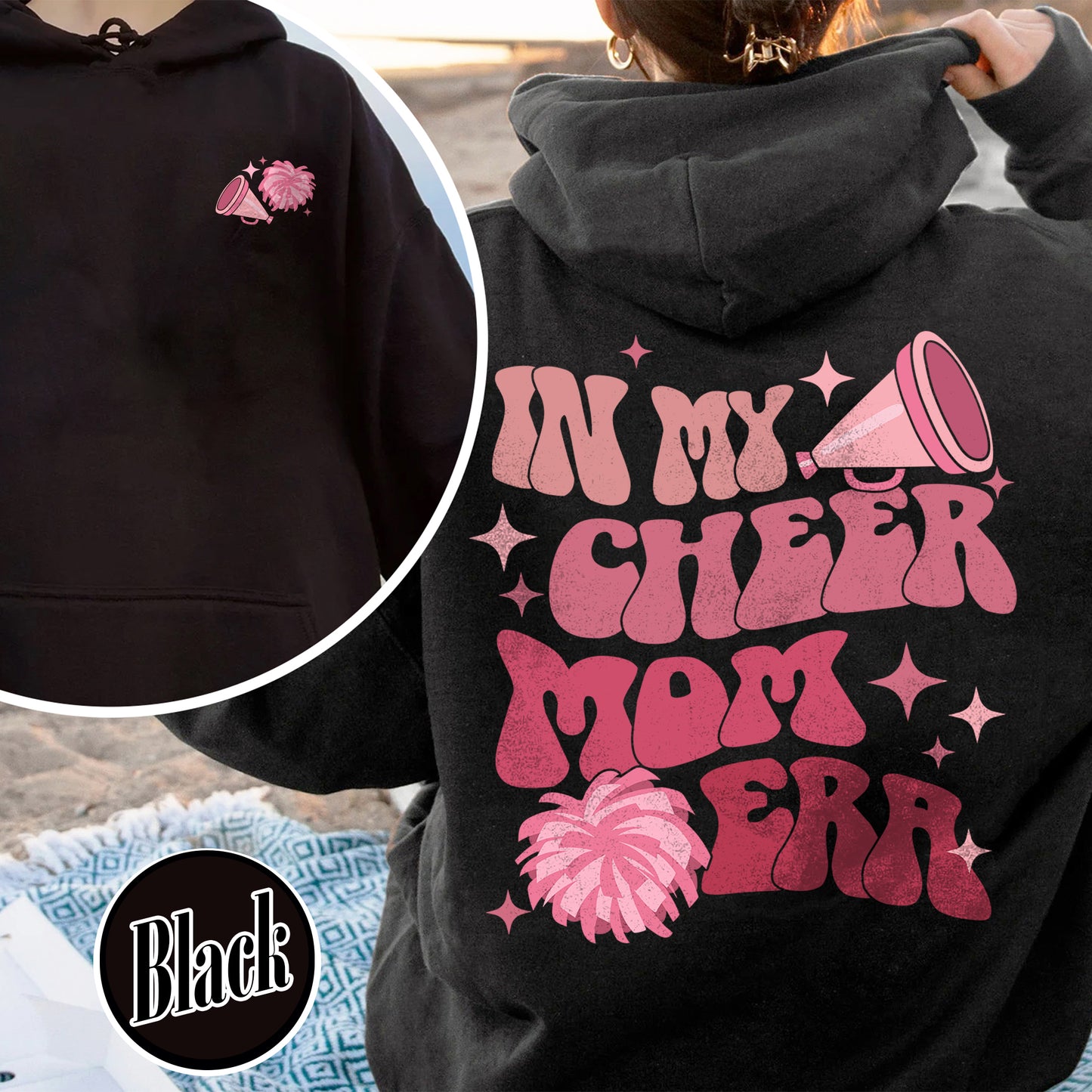 Cheer Mom Hoodie, In My Cheer Mom Era, Cheer Mom Squad, In My Cheer Mom, Funny Cheer Mom Hoodie, Cheer Mom Outfit, Proud Cheer Mom