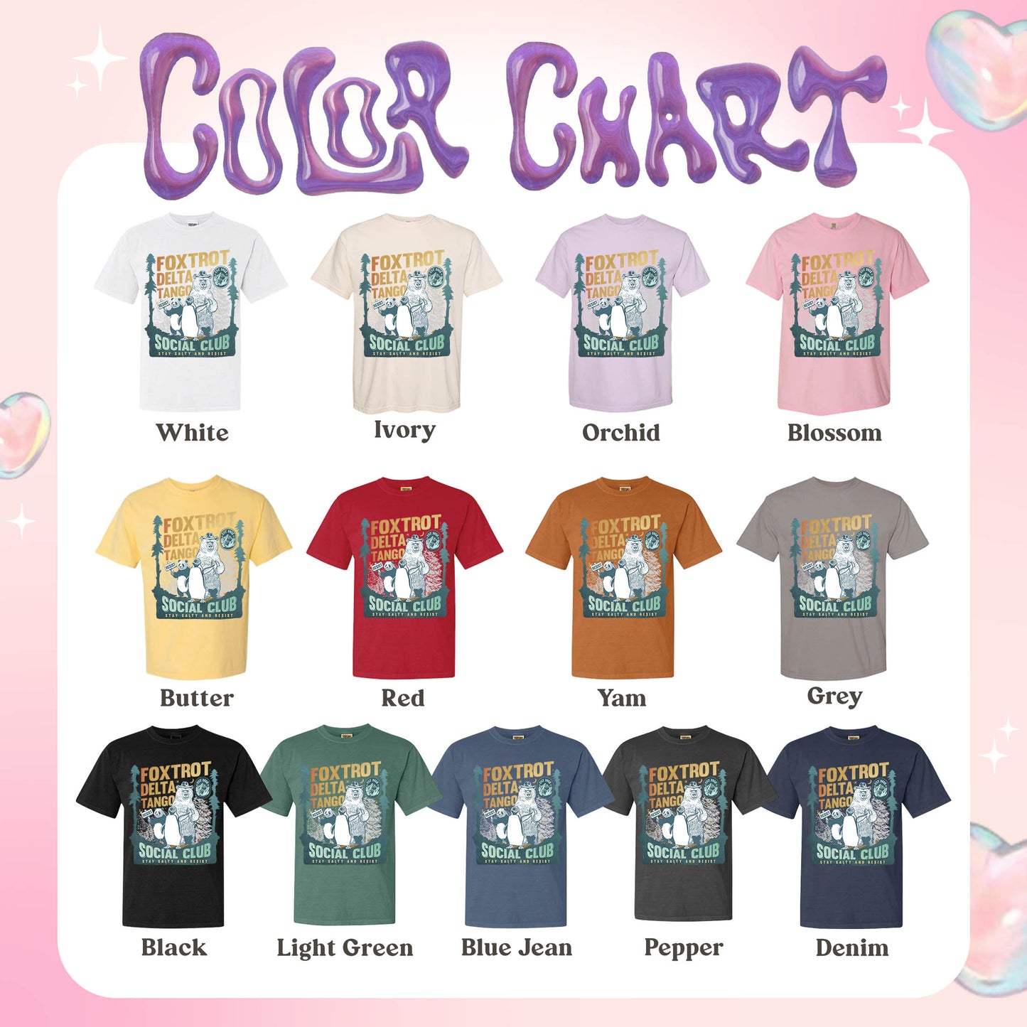 Foxtrot Delta Tango Comfort Colors Shirt,Social Club Bear Shirt, Anti Facism tee, Anti Republican shirt