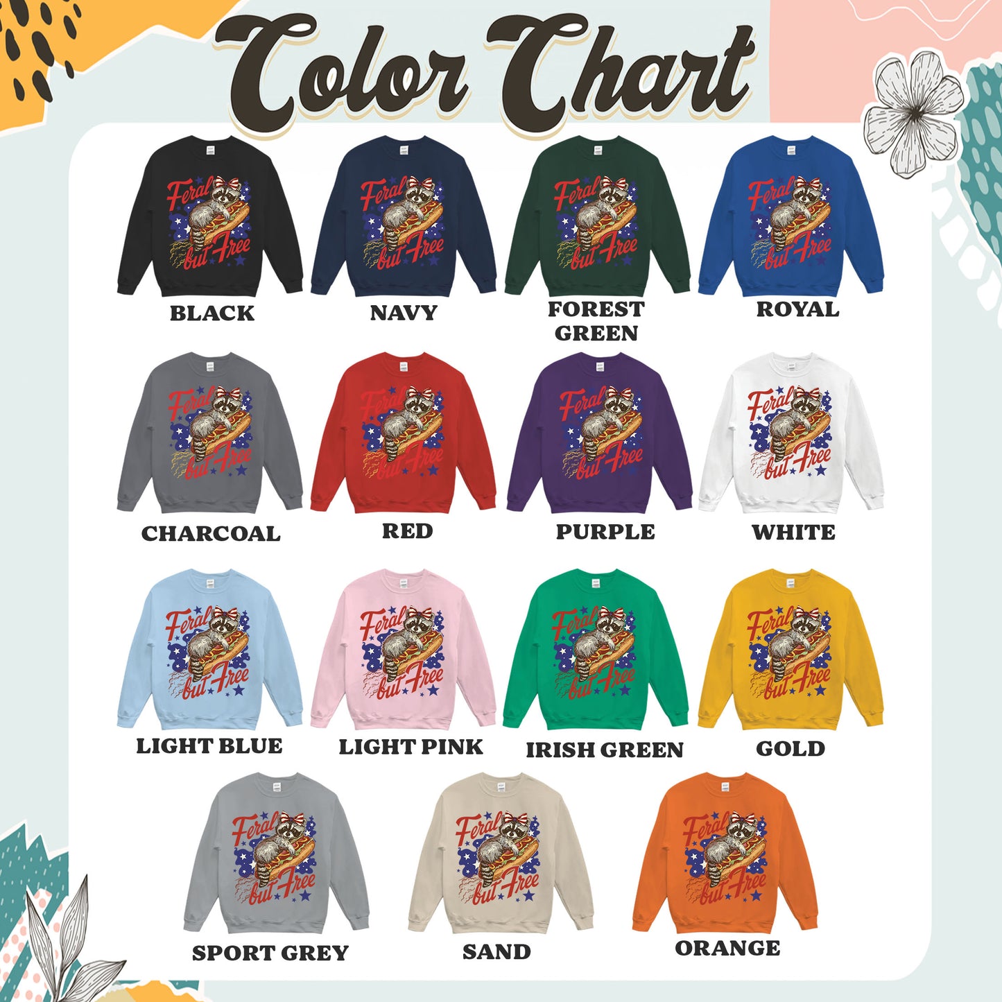 Funny 4th of July Boys Sweatshirt,Feral But Free Fourth of July Kids Sweatshirt, Patriotic Sweatshirt
