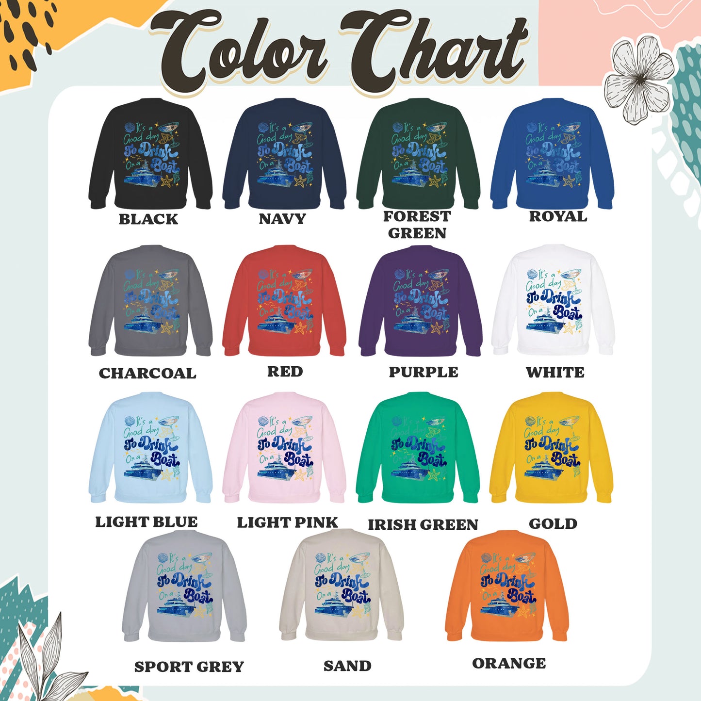 Cruise Ship Sweatshirt, Custom Family Summer Boat Trip Sweatshirt, It’s a Good Day To Drink on a Boat Sweatshirt