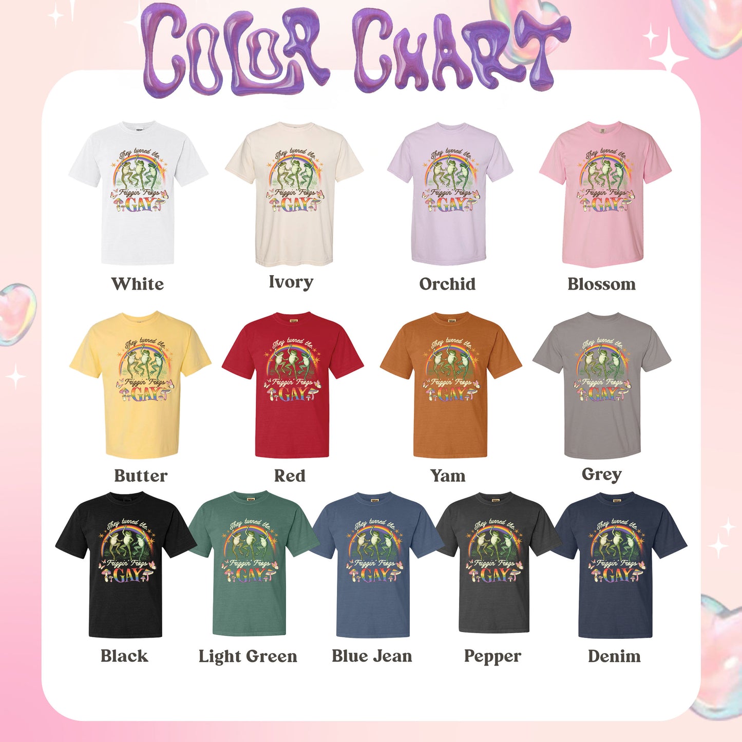 Pride Comfort Color Shirt, They Turned the Friggin Frogs Gay Shirt, Retro Gay Frog Shirt, Equality Shirt