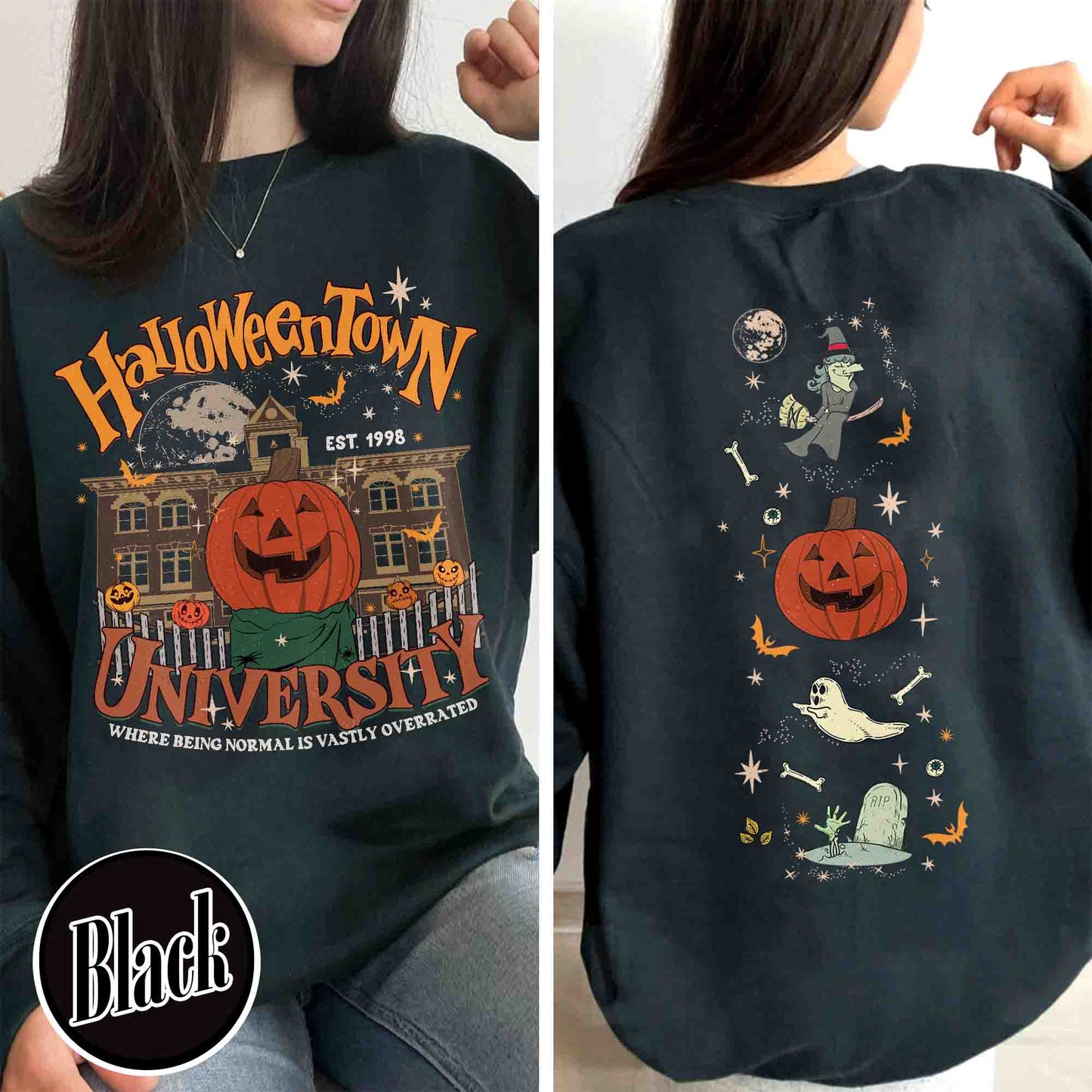 Halloween Sweatshirt, Halloweentown Est 1998 Sweatshirt, Halloweentown University Sweatshirt