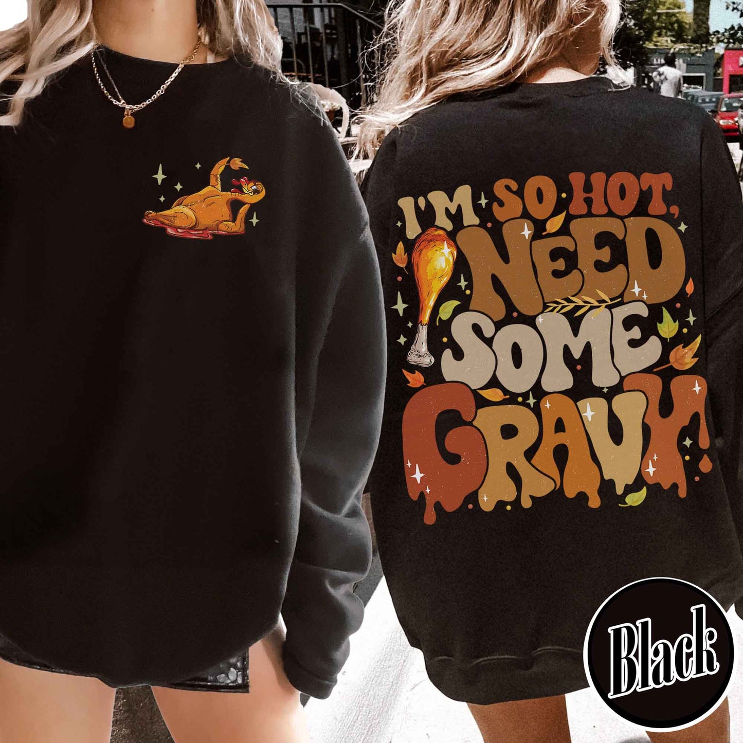 Couple Matching Thanksgiving Sweatshirt, Thanksgiving Couples Sweatshirt, Thanksgiving Sweatshirt for Couples, Gravy and Turkey Couple Sweatshirt, Im So Hot Sweatshirt