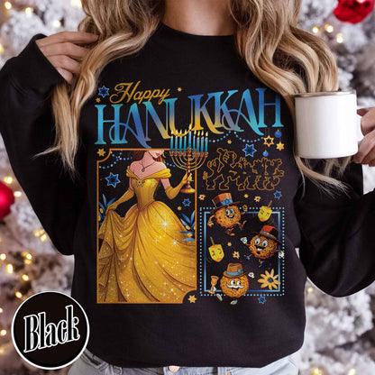 Happy Hanukkah Sweatshirt, Menorah Sweatshirt, Hanukah Menorah Dreidel, Happy Hannukah Merry Christmas Sweatshirt, Chanukah Sweatshirt, Jewish Holiday