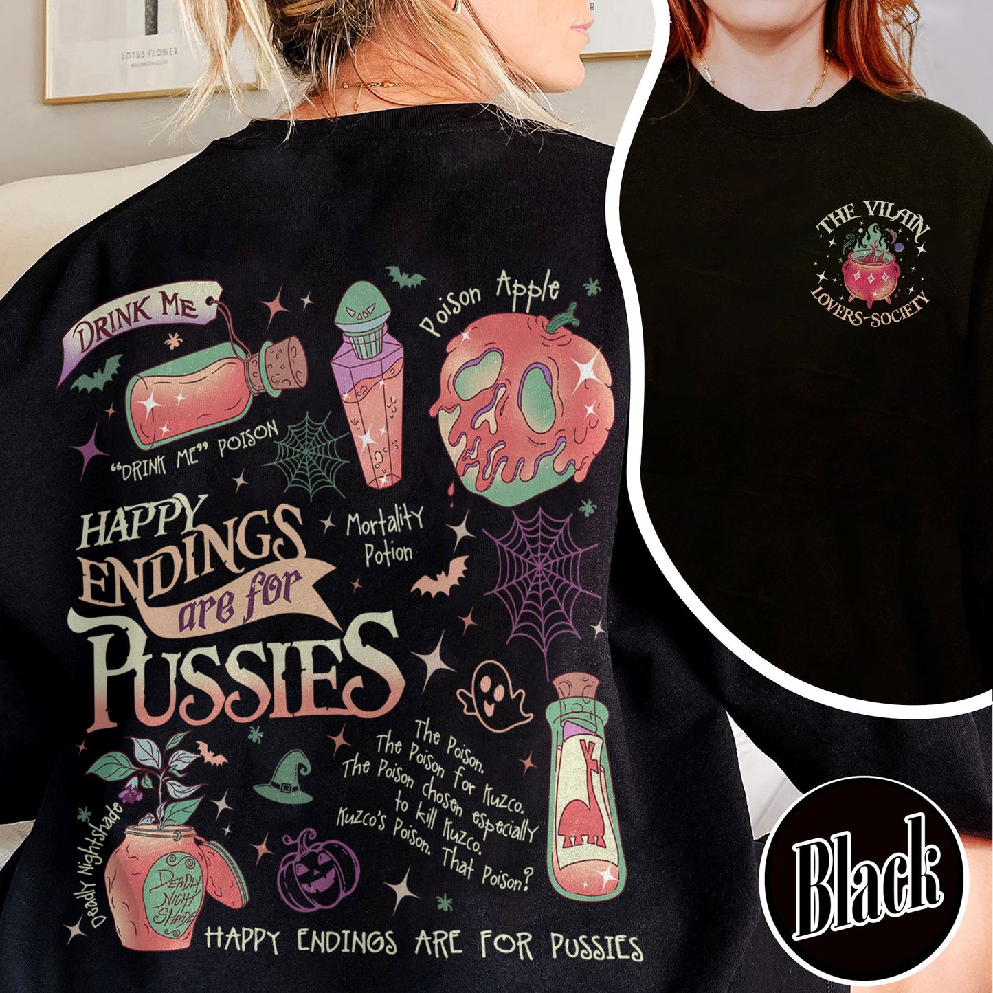 Halloween Sweatshirt, Pick Your Poison Sweatshirt, Villain Sweatshirt, Kuzco Poison Sweatshirt, Poison Apple Sweatshirt