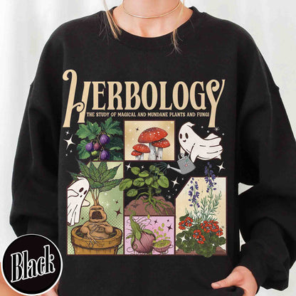 Halloween Sweatshirt, Herbology Plants Sweatshirt, Gardening Sweatshirt, Cute Ghost Sweatshirt