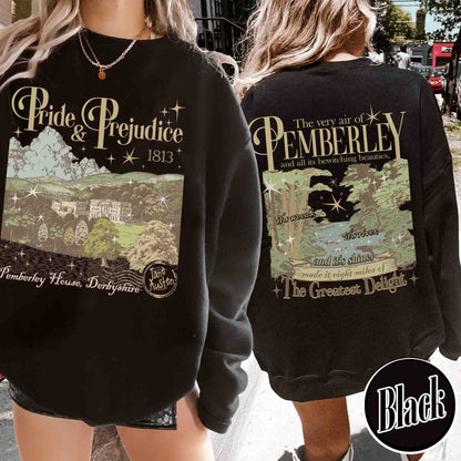 Bookish Sweatshirt, Pemberley Est 1813 Sweatshirt,, Pride and Prejudice Sweatshirt,, Jane Austen Mr Darcy Sweatshirt,