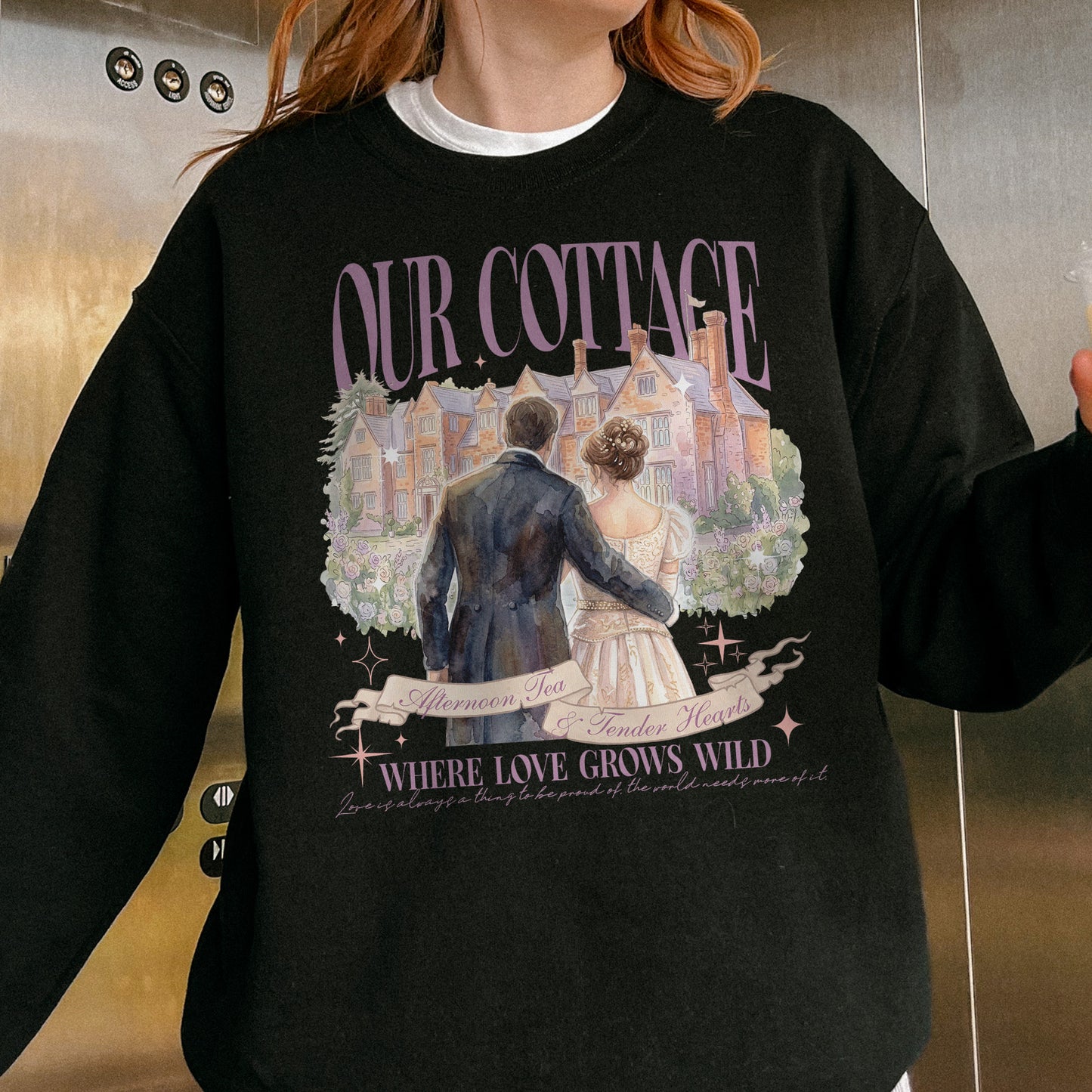 Our Cottage, Bridgerton Regency Romance Inspired, Benedict and Sophie, Bookish Gift, Booklover Sweatshirt