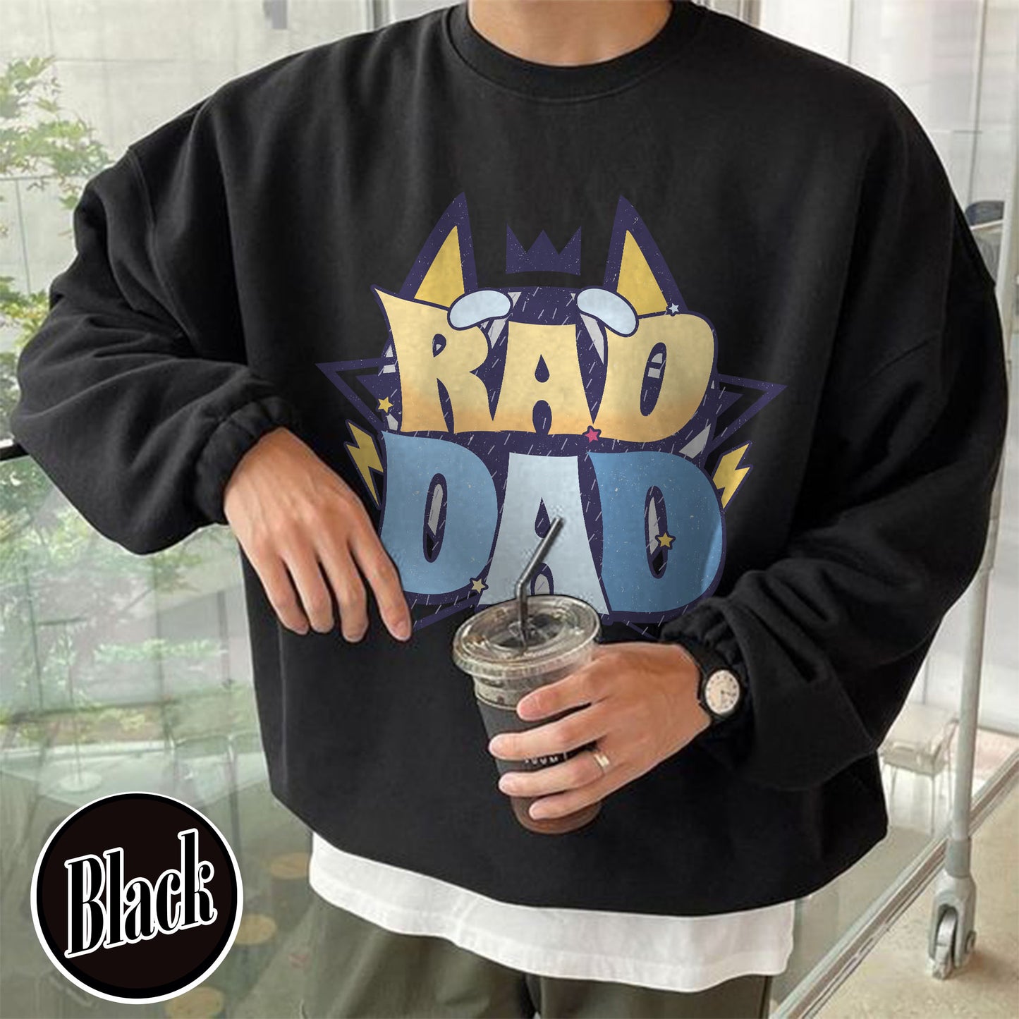Rad Dad Sweatshirt, Fathers Day Gift, Rad Like Dad Sweatshirt, Dad Matching Sweatshirt, Cool Dads Club, Kids Sweatshirts For Fathers Day, The Girl Father Sweatshirt