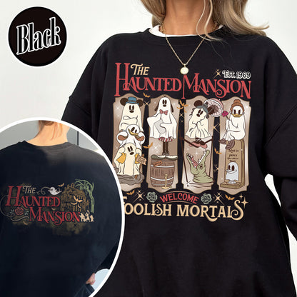 Halloween Sweatshirt, Haunted Mansion Halloween Sweatshirt, Not So Scary Halloween Party Sweatshirt