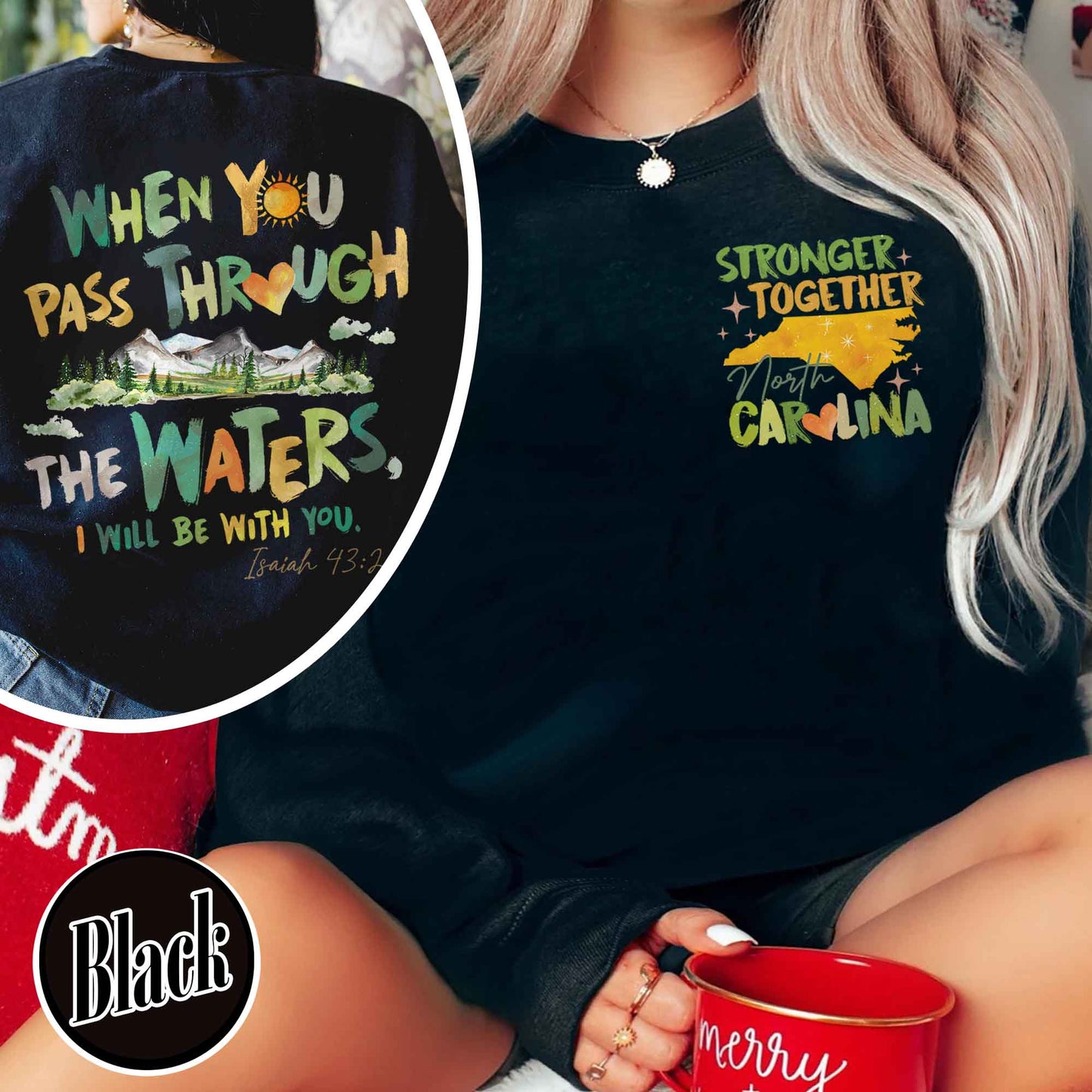 North Carolina Stronger Than the Storm Sweatshirt, North Carolina Strong Sweatshirt, Helping Out Western NC Families, North Carolina Stronger Sweatshirt